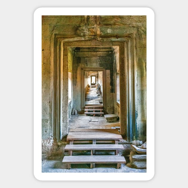 The Southern Gallery, Angkor Wat Sticker by BrianPShaw